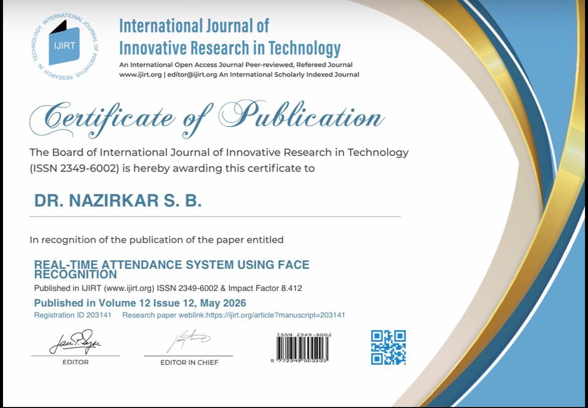 Real time attendance using face recognition